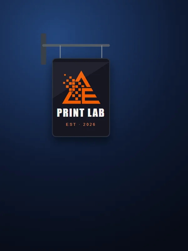 Rótulo colgante con logotipo en UV DTF